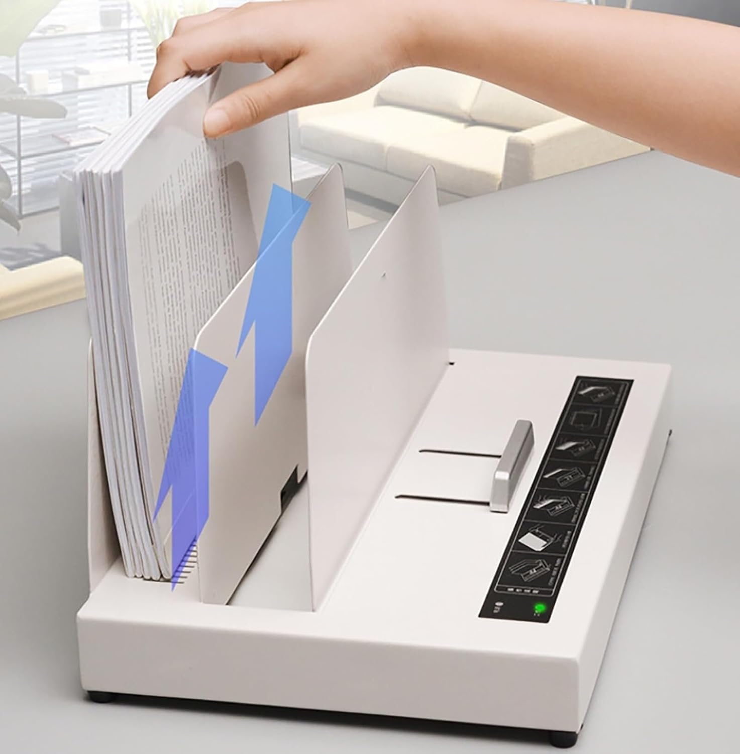 Document Contract Binding Machine Electric hot melt Binding Machine PTC Ceramic Heating Can Hold 500 Sheets at a time Suitable for Photo Albums, documents and Reports