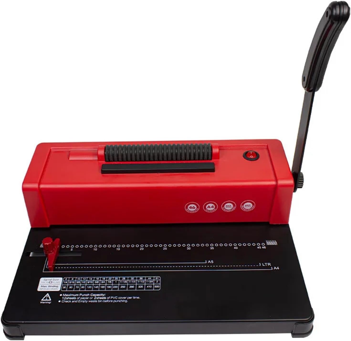 Binding Machine, SB12 Single Coil Hole Punching Machine Spiral Binding Voucher Plastic Ring,Spiral Binding Machine