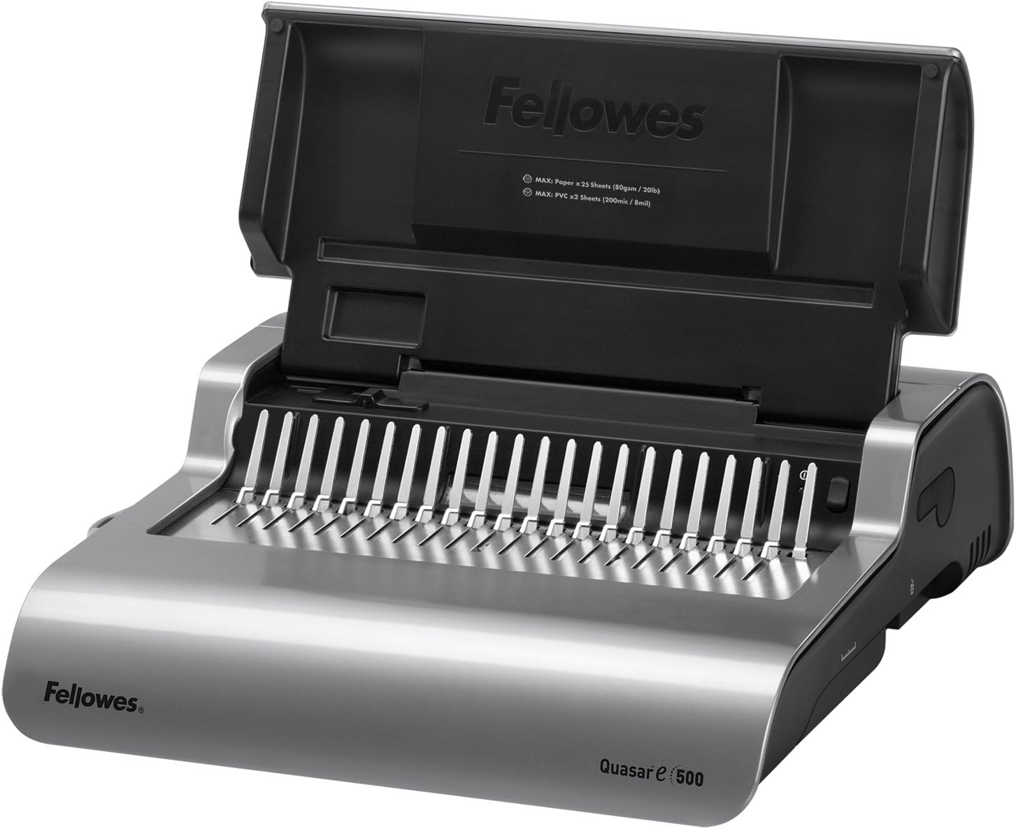 Fellowes Quasar E 500 Electric Comb Binding Machine - Electrical - CombBind - 500 Sheet(s) Bind - 20 Pu