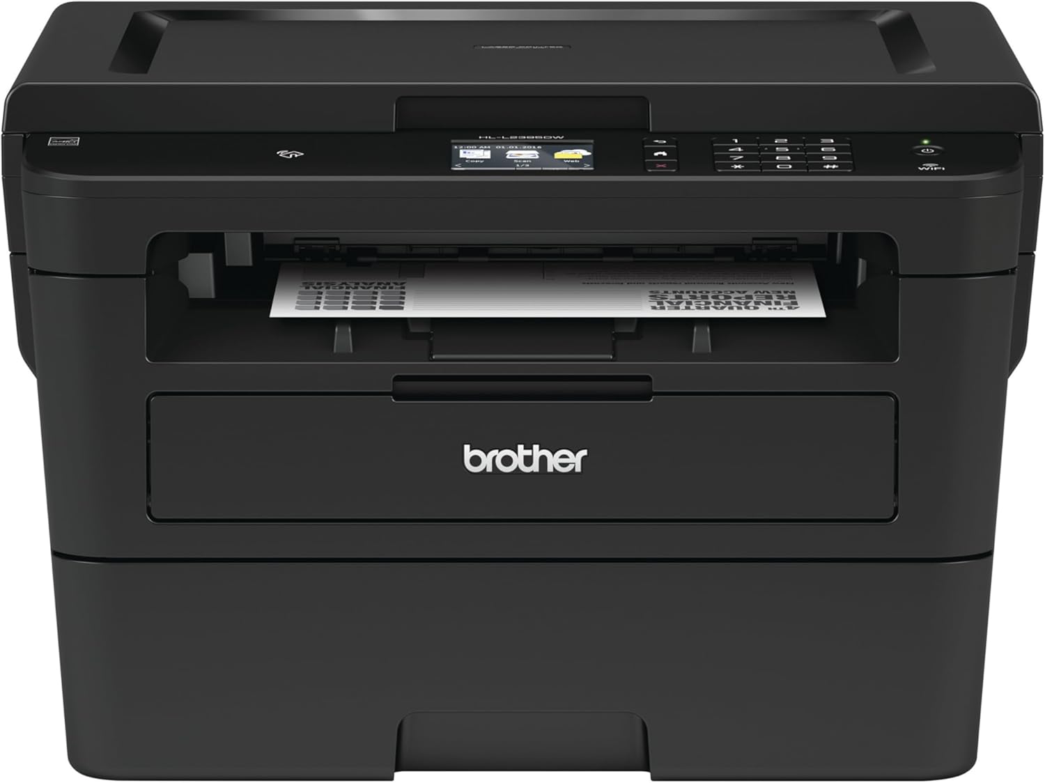 Brother Compact Monochrome Laser Printer, HLL2395DW, Flatbed Copy & Scan, Wireless Printing, NFC, Includes 4 Month Refresh Subscription Trial and Amazon Dash Replenishment Ready,Black