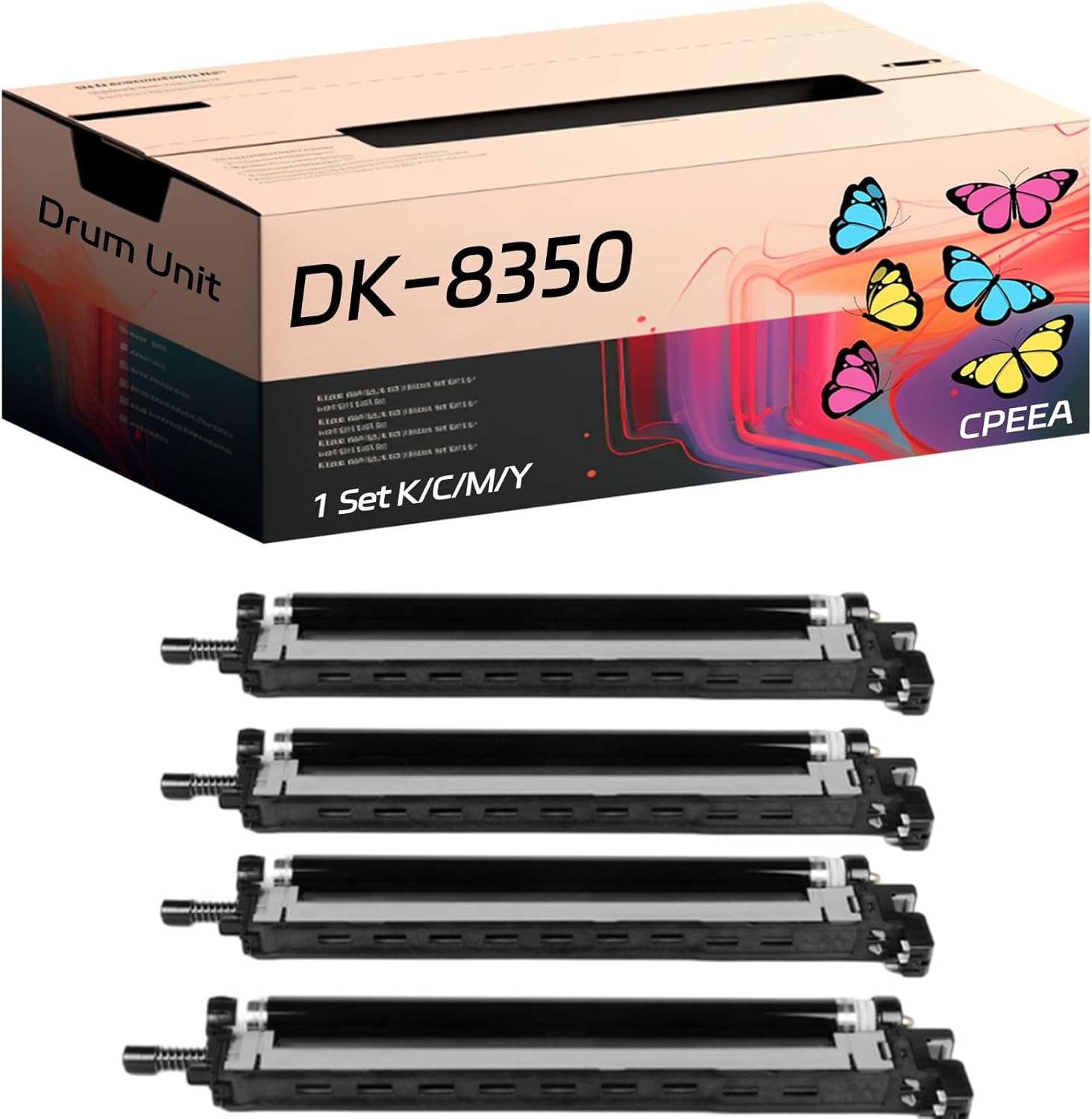Compatible for Kyocera DK-8350 Drum Unit Work for Kyocera TASKalfa 2552ci 2553ci 3252ci 3253ci Printers, with Chip, High Yield 150000 Pages, Clear Printing (Multicolor)