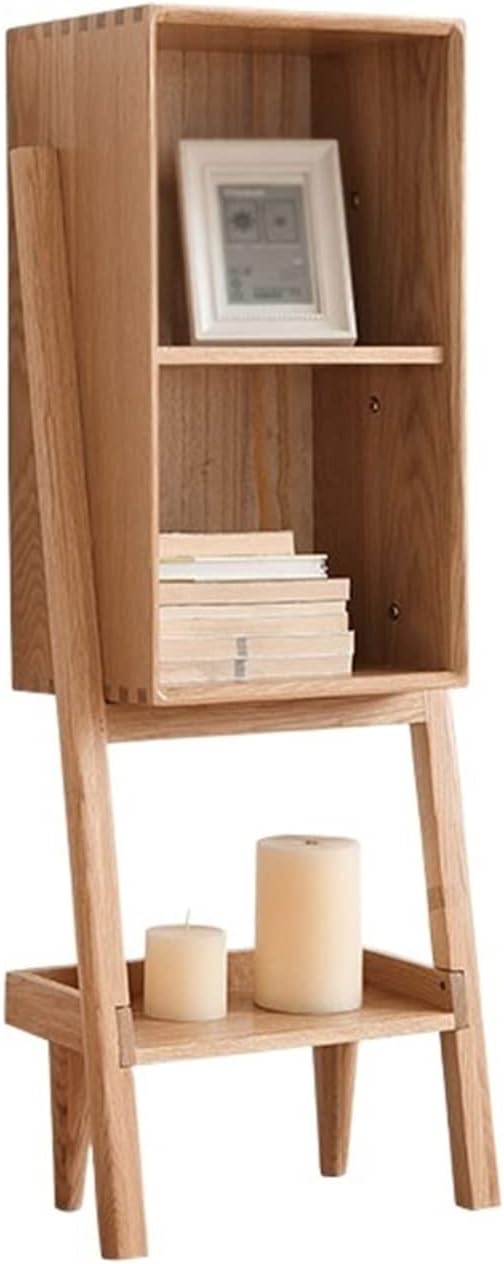 Bookcase shelf Floor-to-ceiling Bookshelf Side Cabinet Wooden Shelf Simple Bookcase Small Apartment Locker Display Storage Unit Standing Book Shelves