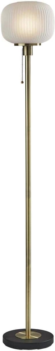 Adesso 4278-21 Hazel Floor Lamp, 65 in., 60W, Antique Brass, 1 Indoor Lighting