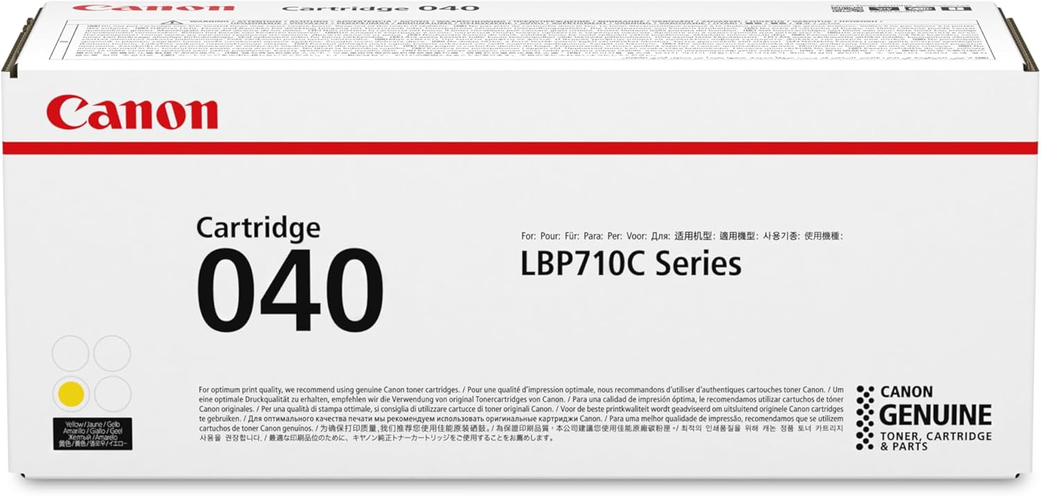 Canon Genuine 040 Yellow Toner Cartridge Compatible with LBP712Cdn