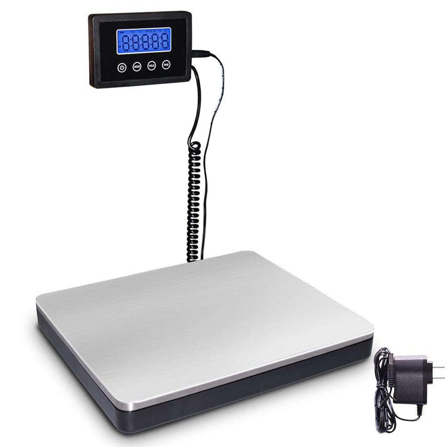 Digital Postal Scale 180kg/400lb Parcel Shipping Scale with Separate Large LCD Display g/kg/oz/lb Switchable with Stable & Hold Indication for Packages/Post Office/Home