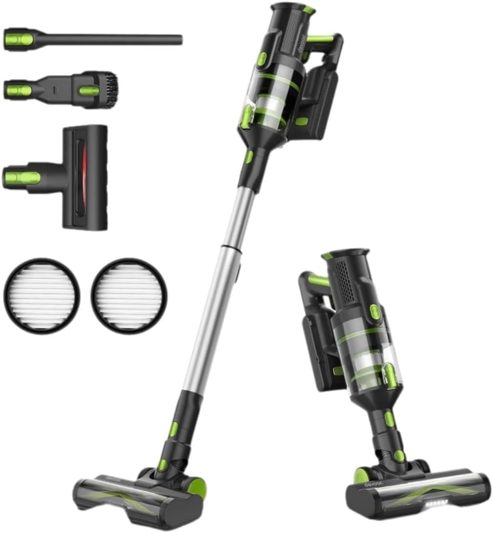 BKNROIHB Cordless Vacuum Cleaner 33KPa Stick Vacuum 8 in 1 265W Brushless Motor LED Display Handheld Vacuum for Hard Floor Carpet Pet Hair