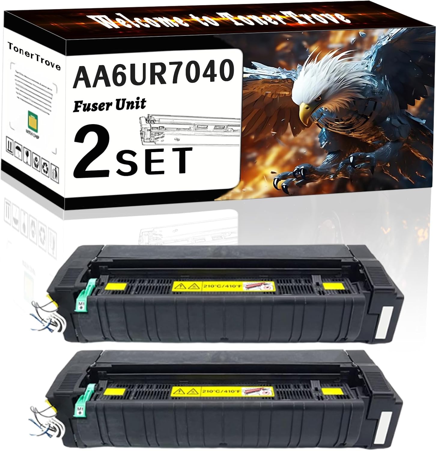 LECUU AA6UR70400(110V) Fuser Unit Compatible for Konica Minolta bizhub 308e bizhub 368e bizhub 458e Printers, Office Printing is Easy Clear Smooth (2 Set)