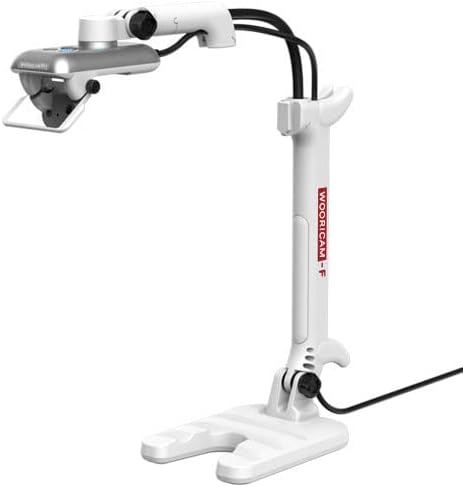 Wooricam 601-F Ultra High Definition 8MP USB Document Camera — 2X Faster Auto Focus, 3-Level LED, Noise Reduction Built-in Microphone, Online Teaching & Students Distance Learning