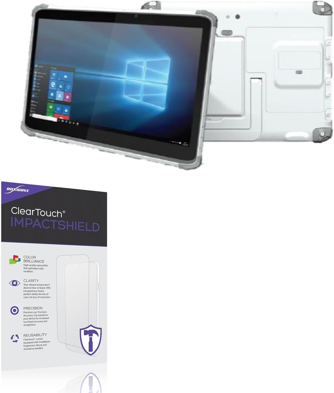 BoxWave Screen Protector Compatible With Tangent Medix T15v2 - ClearTouch ImpactShield (2-Pack), Impenetrable Screen Protector Flexible Film