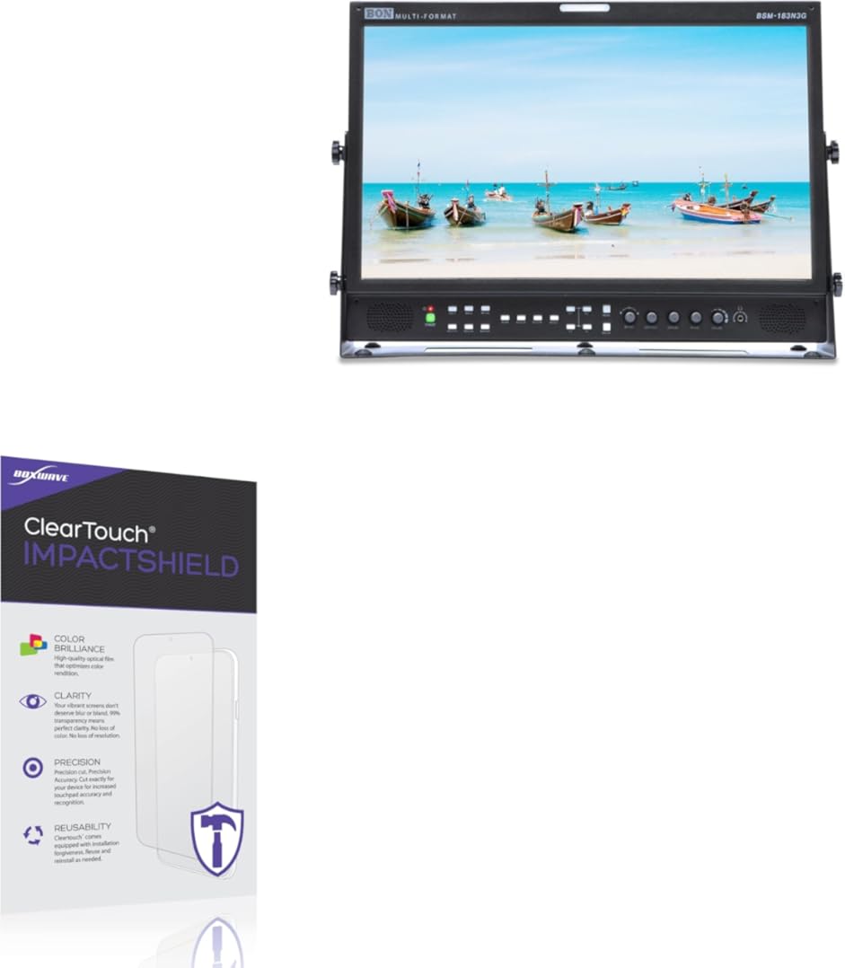 BoxWave Screen Protector Compatible With BON BSM-183N3G - ClearTouch ImpactShield (2-Pack), Impenetrable Screen Protector Flexible Film