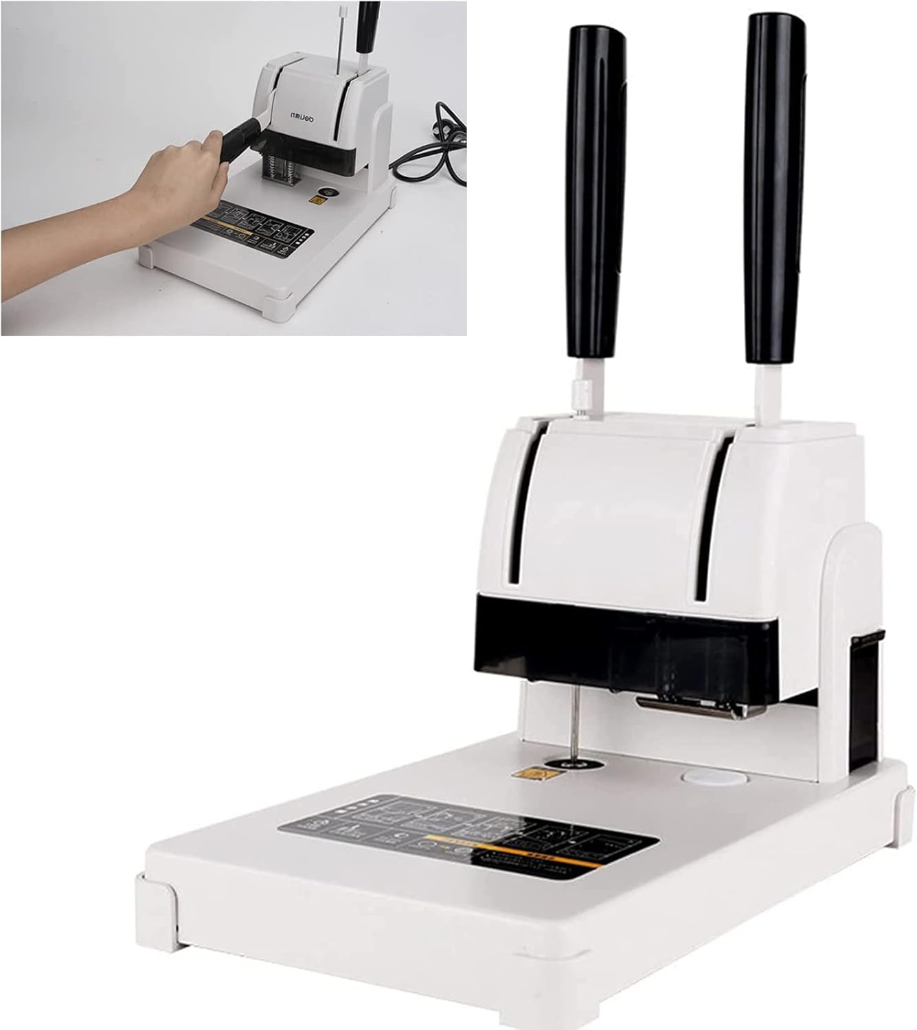 ELUKHT Financial Binding Machine, Financial Voucher Accounting Manual Punching Machine Hot Melt Riveting Tube Small Glue Binding Machine