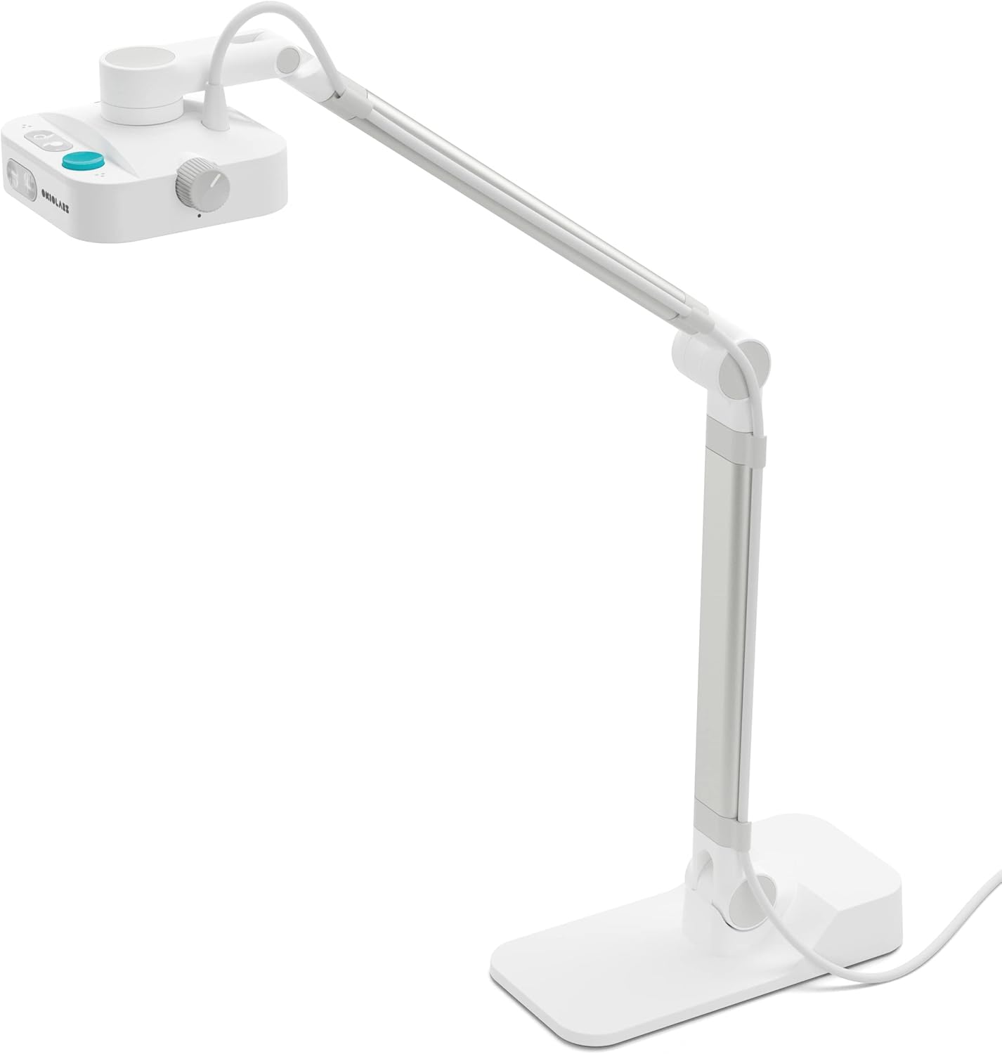 OKIOLABS OKIOCAM W1 USB 4K 8MP Document Camera with Light for Teachers. Comes with OKIOPoint & AI-Tracking Presentation Software. Doc Camera for Classroom. Compatible with PC/Mac, with Type-C Adaptor