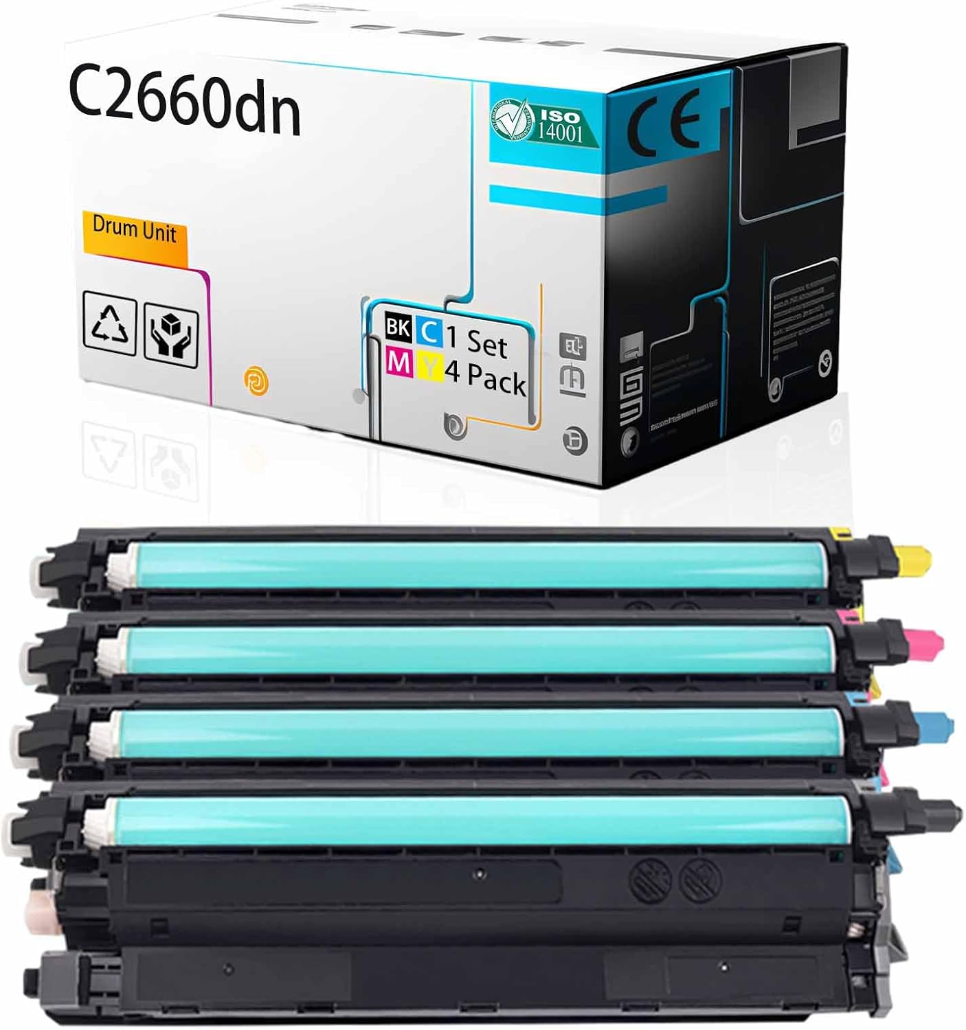 LSSF C2660dn Drum Unit Compatible for Dell C2660dn C2665dnf Printer, High Print Page Volume with Chip (Multicolour)