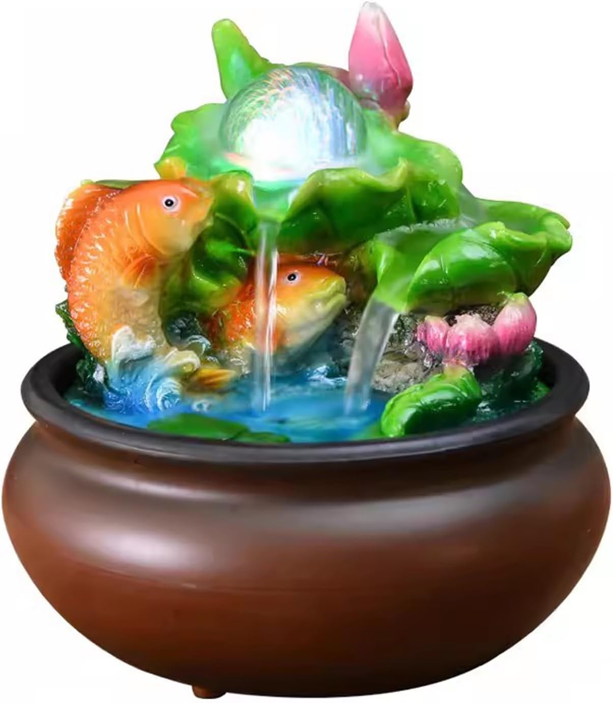 Tabletop Fountain Flowing Water Decoration Fountain Chinese Style Rockery Home Decoration Gift Office Opening Desktop Decoration Water Fountain (Color : 02) (8)