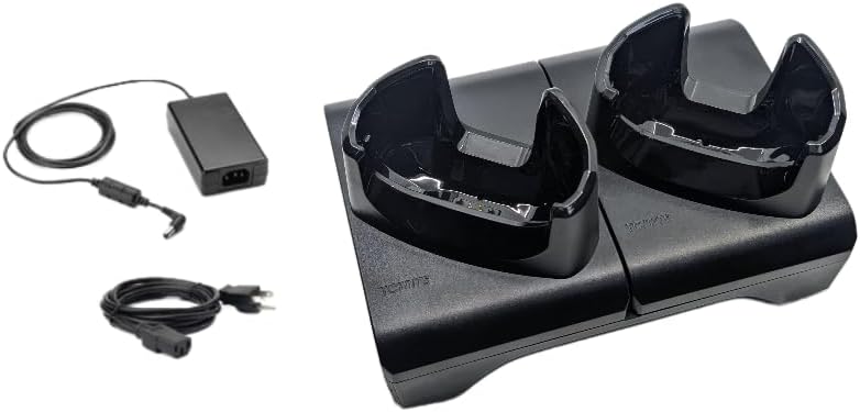 2-Slot Charging Cradle for Zebra TC72 / TC77 Android Barcode Scanner Handhelds | Includes Power Supply (Renewed)