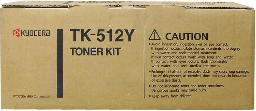 KYOCERA Laser, Toner, FS-C5020, Yellow, 8,000 Page Yield