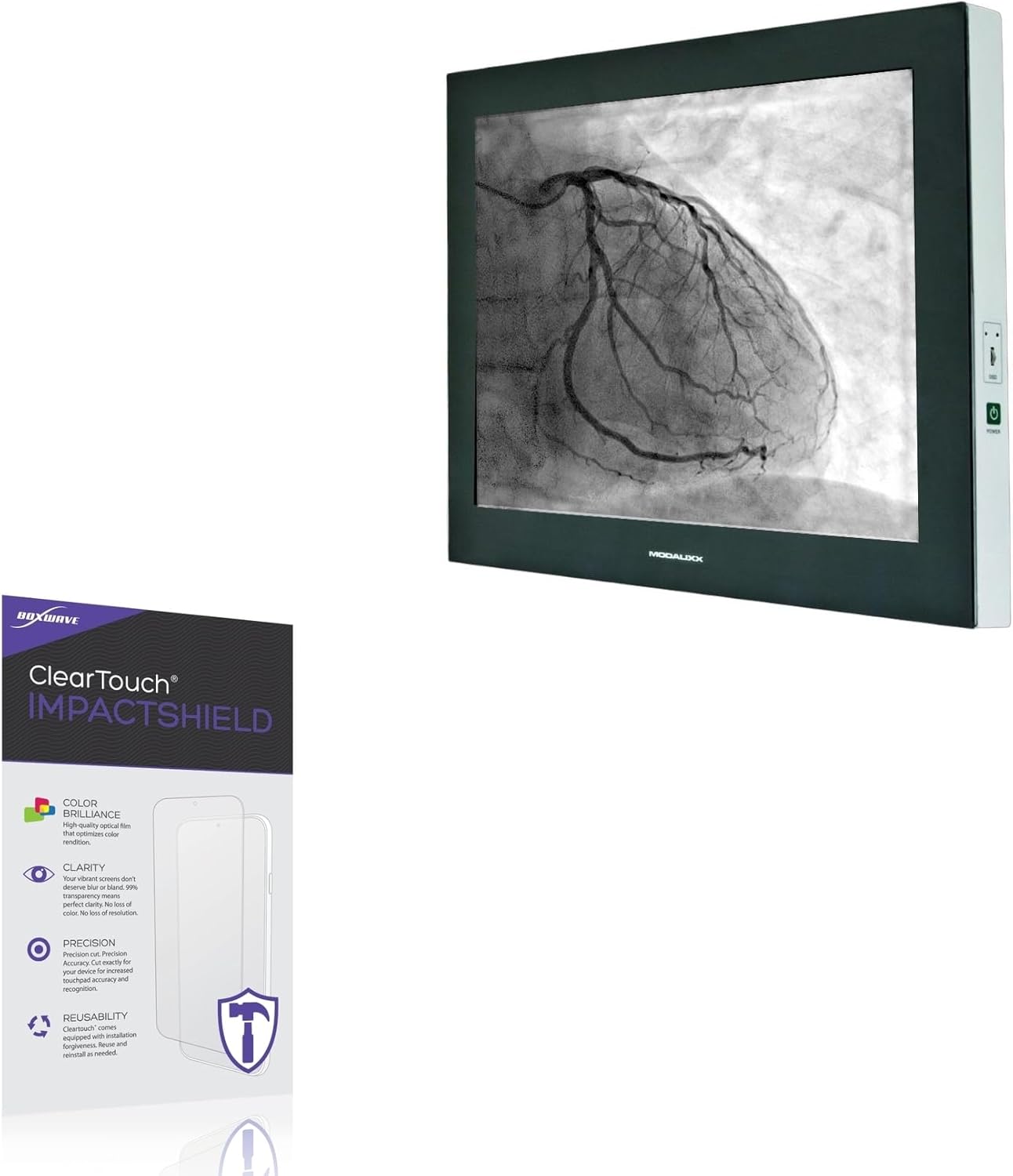BoxWave Screen Protector Compatible with Ampronix Modalixx G202MP (20.1 in) - ClearTouch ImpactShield (2-Pack), Impenetrable Screen Protector Flexible Film