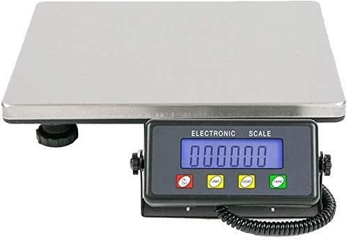 ZMQJEQANBG Electronic Scales Digital Letter Parcel Postal Weighing Scales Stainless Steel with External Display(150kg/100g), Silver