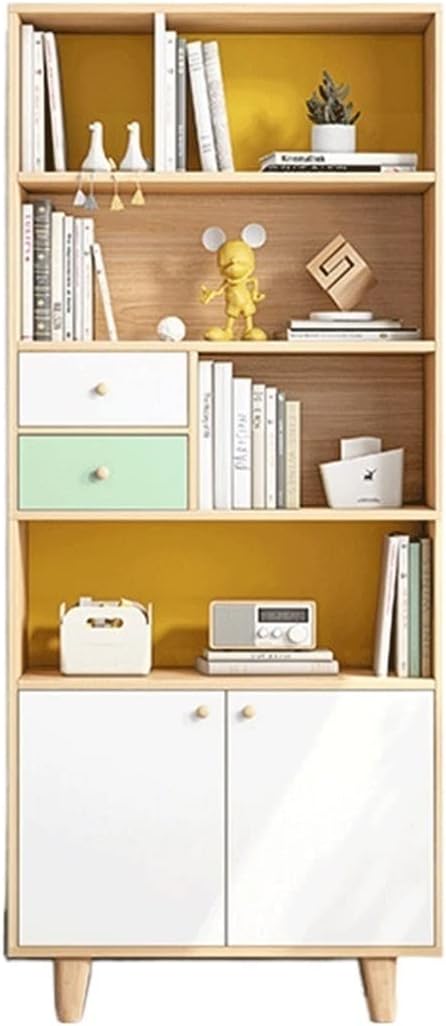 Bookshelf Shelf Bookcase Bookshelf Floor Bookcase Living Room Cabinet Against the Wall High Cabinet Storage Assembly Background Wall Cabinet Storage Cabinet Bookcase Storage Shelves (Size : 180x140x3