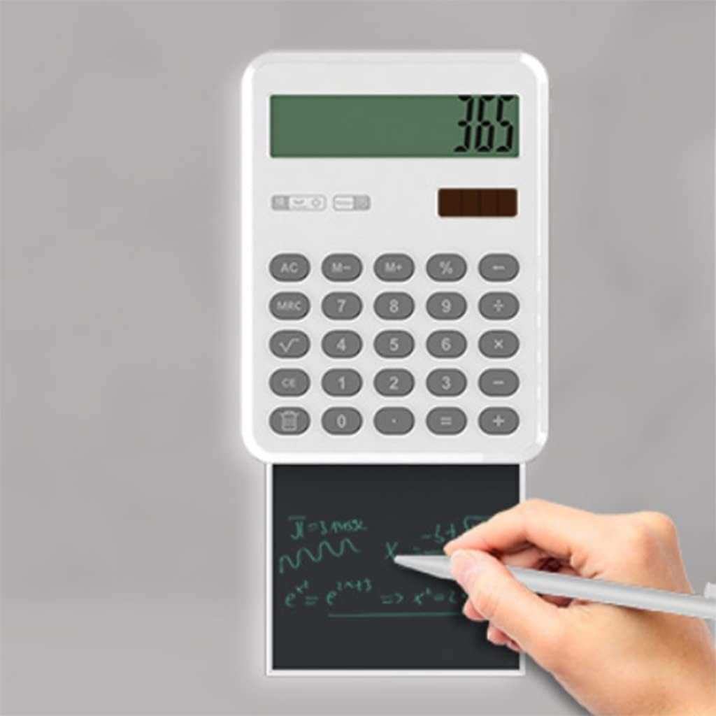 Handwriting Board Calculator Pull-Out 12-Digit Solar Power Supply Compact Portable Large-Screen