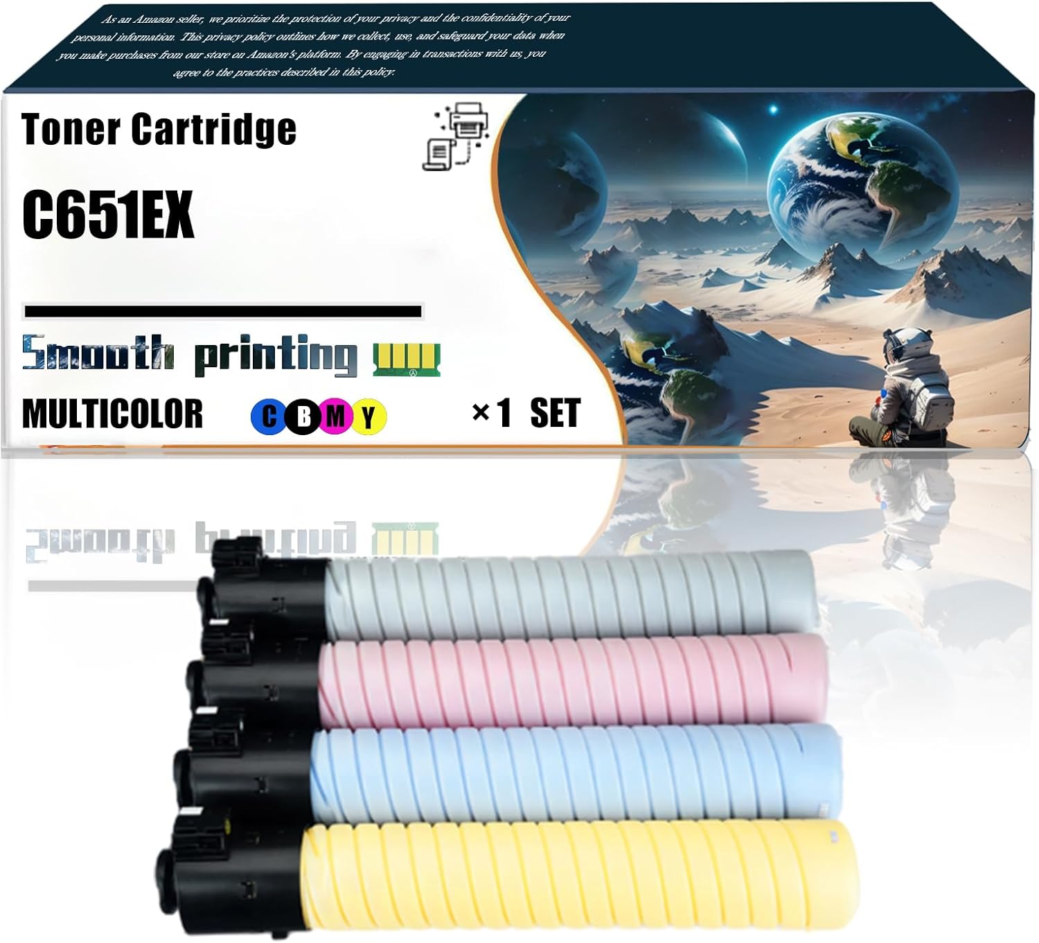 LSSF Replacement Parts Toner Cartridge C651EX Compatible with Ricoh Pro C651EX C751 C751EX Printers, Contains Chip and Clear Printing (Multicolor)