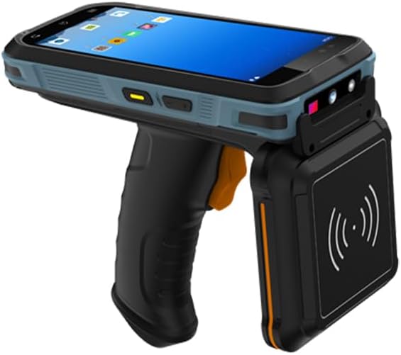 Android 12 Handheld Data Terminal Collector, 6 Inch Rugged PDA Mobile Computer Barcode Scanner with 1D & 2D QR UHF RFID Reader, GPS 4G Wi-Fi GMS Data Collector Bluetooth 5.1 for Logistics