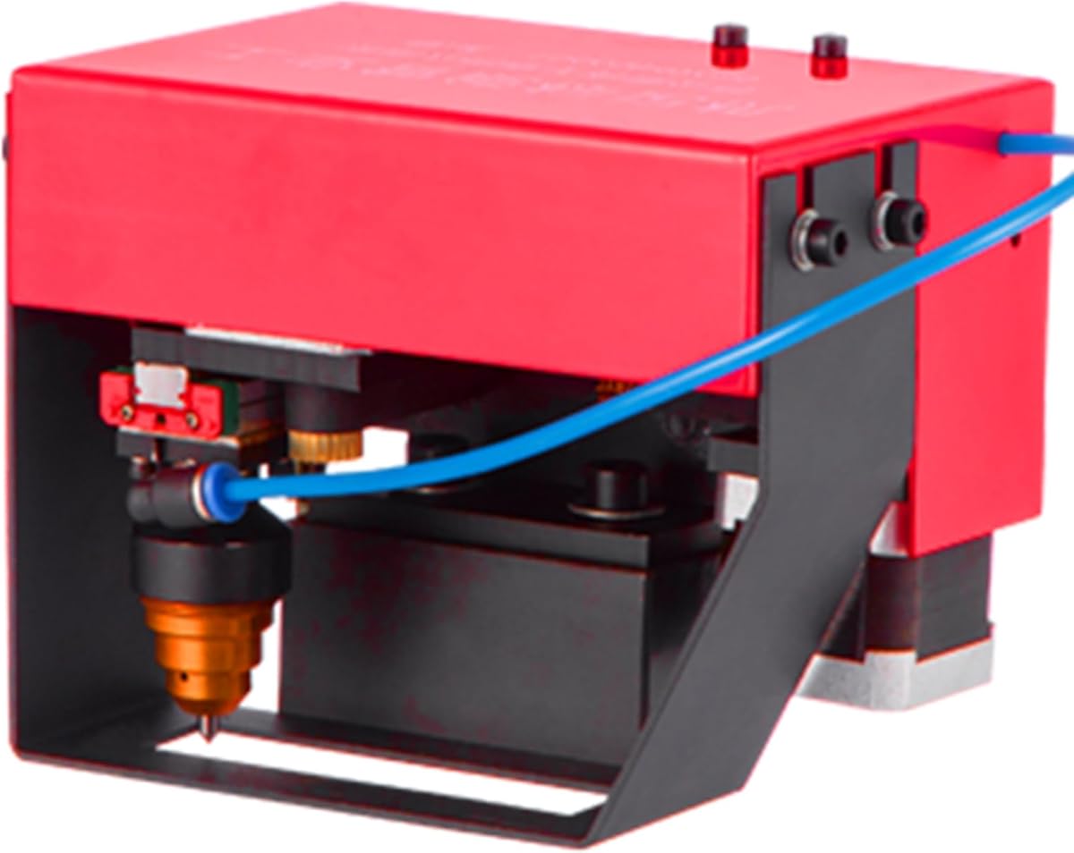 Yuidaaavzz Typewriter Machine,Pneumatic Portable Metal Stitch Typewriter,Cylinder Block Coding and Marking Machine 110V/220VMetal Nameplate Writing Machine,for Letters,Serial Numbers, Codes,T ()