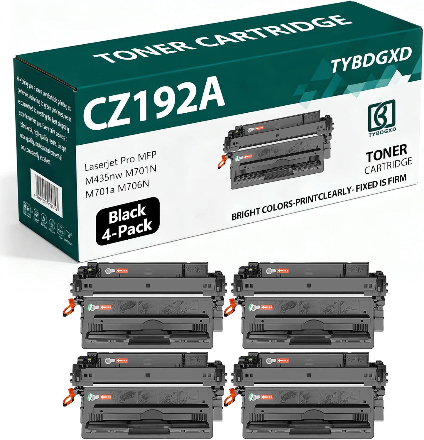 TYBDGXD CZ192A High Yield Black 12,000 Pages Toner Cartridge Compatible for HP Compatible Replacement for HP LaserJet Pro MFP M435nw M701N M701a M706N Printers,4-Pack