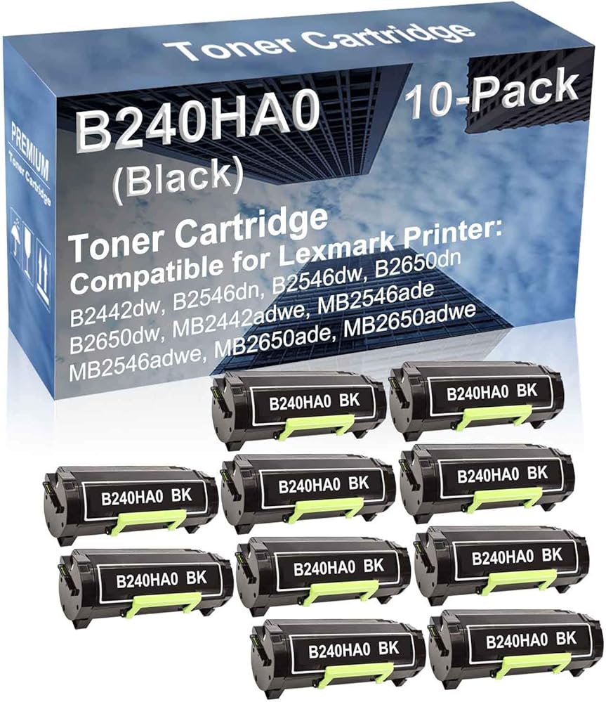10-Pack Compatible High Yield MB2546adwe, MB2650ade, MB2650adwe Printer Cartridge Replacement for B240HA0 Toner Cartridge (Black)