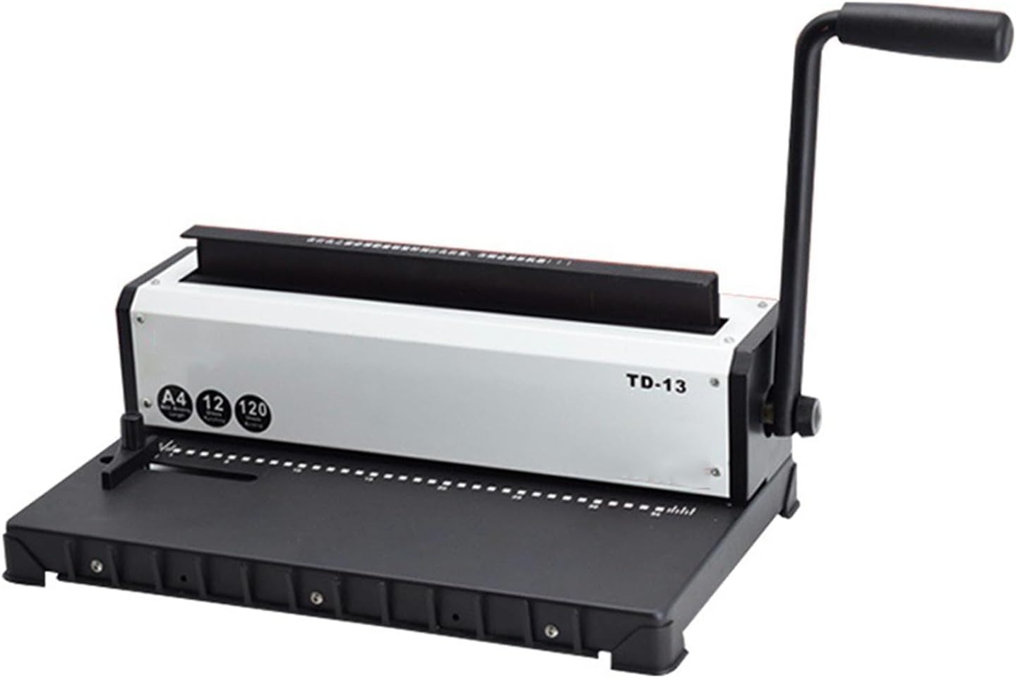 KHZKHC Binding Machine, Book Binding Machine 34-Holes 120 Sheets, Margins 2.5mm, 3.5mm, 4.5mm, Labor-Saving Handle, Integrated Knife Group, Steel Structure