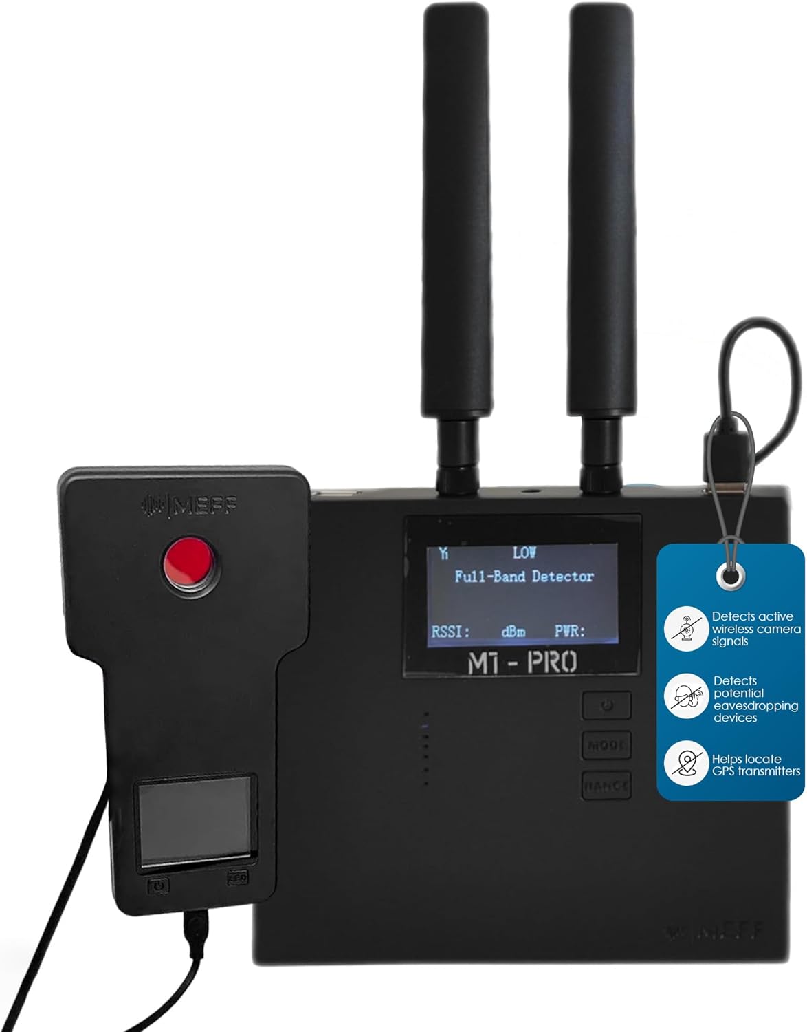 MEFF M1-PRO Professional All-in-One Near-Field Detection Kit – 0–20 GHz Signal Detector for Hidden Devices, GPS Trackers, and Wireless Surveillance Signals
