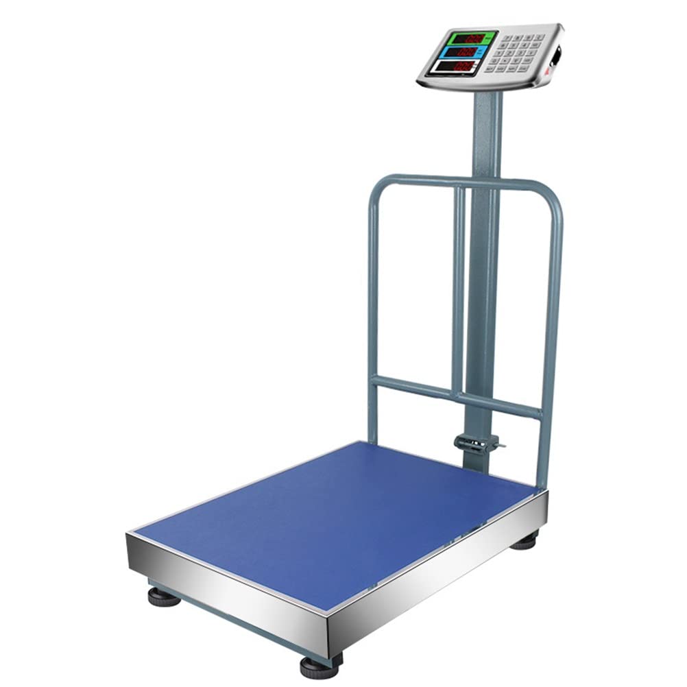Foldable Scale Weight Electronic Platform High-Definition LCD Display Digital Floor for Luggage Shipping Package Computing Postal Shop Weighing (Size : 100kg/10g) (300kg/100g)