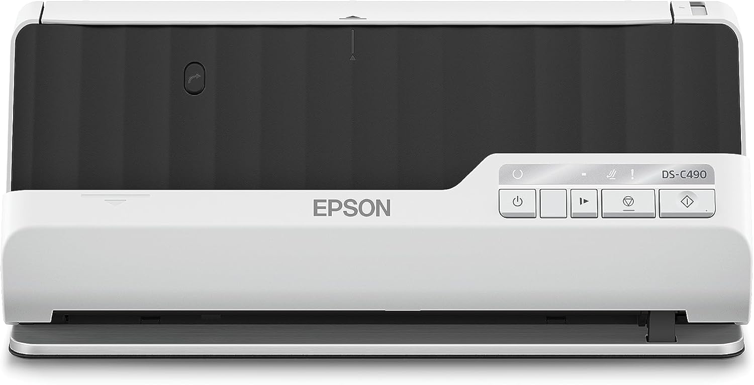 Epson DS-C490 Duplex Compact Desktop Document Scanner with Auto Doc Feeder (ADF)