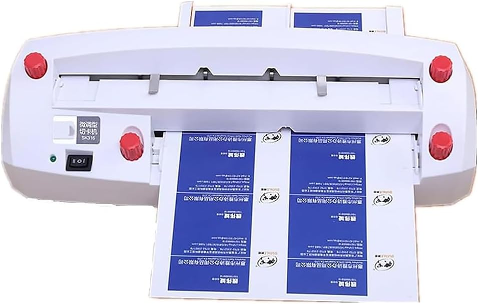 Electric Business Card Cutting Machine, Business Card Cutter Automatic Binding Machine with 9 Sets Of Blades and Automatic Induction, Adjustment 1-18mm Position, Automatic Card Cutter for Invitation