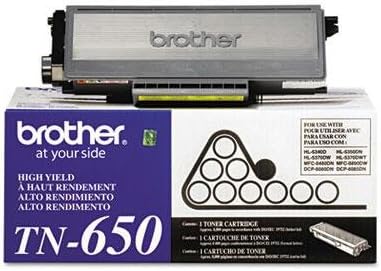 Brother TN650 High-Yield Toner Cartridge, Black - in Retail Packaging