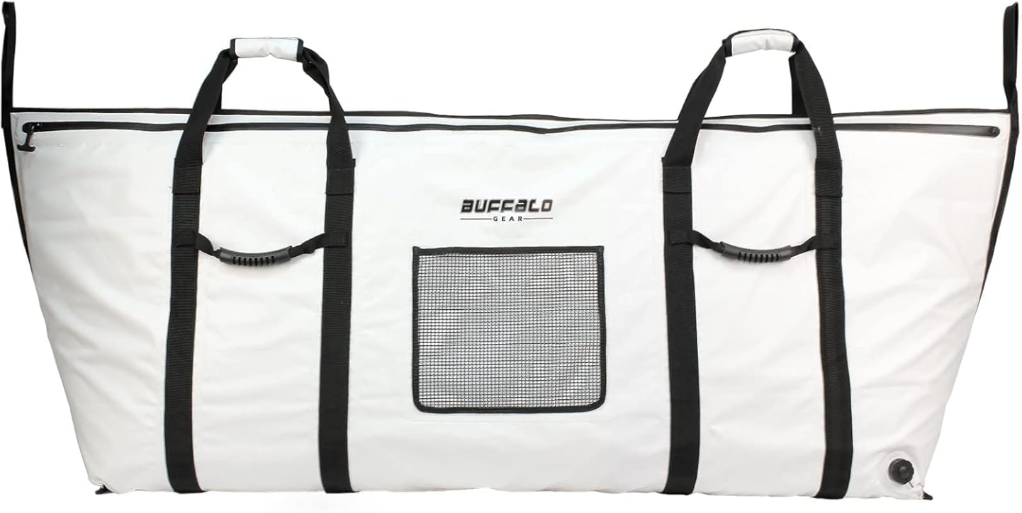 Buffalo Gear Large Fish Kill Bag, 60in 72in 90in Fish Cooler Bag Portable Tuna Bag Keep Ice-Cold and Fresh over 48H