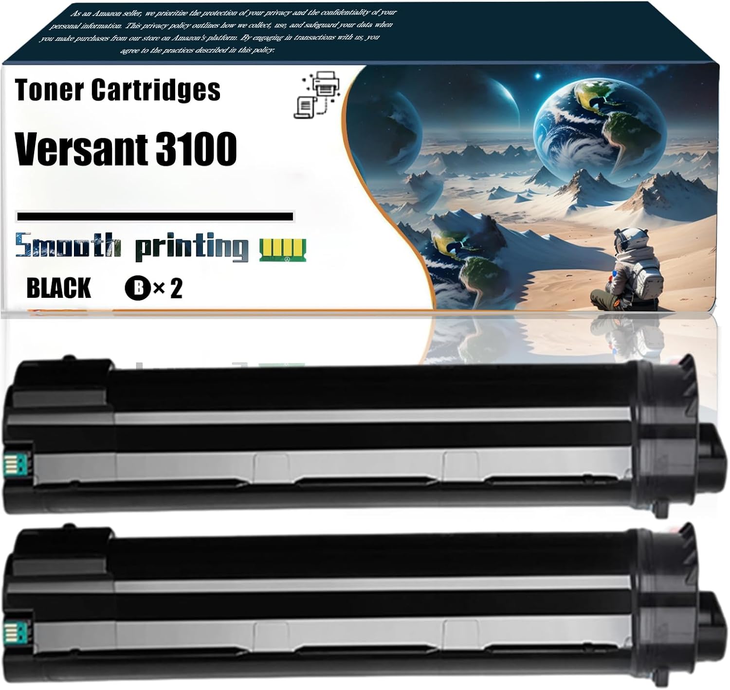 Replacement Parts Toner Cartridges Versant 3100 Compatible with Xerox Versant 3100 Press Printers, Contains Chip and Clear Printing (2 Pack Black)
