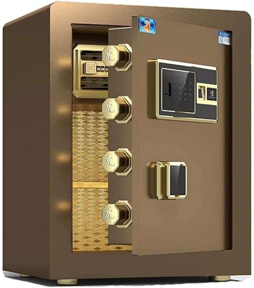 KG7HQRP Cabinet Safes Safe Box for Home Electronic Digital Security Safe Box with Number Keys Emergency Lock (Fingerprint) Security Home Safe for Home Office (Color : B) (B)