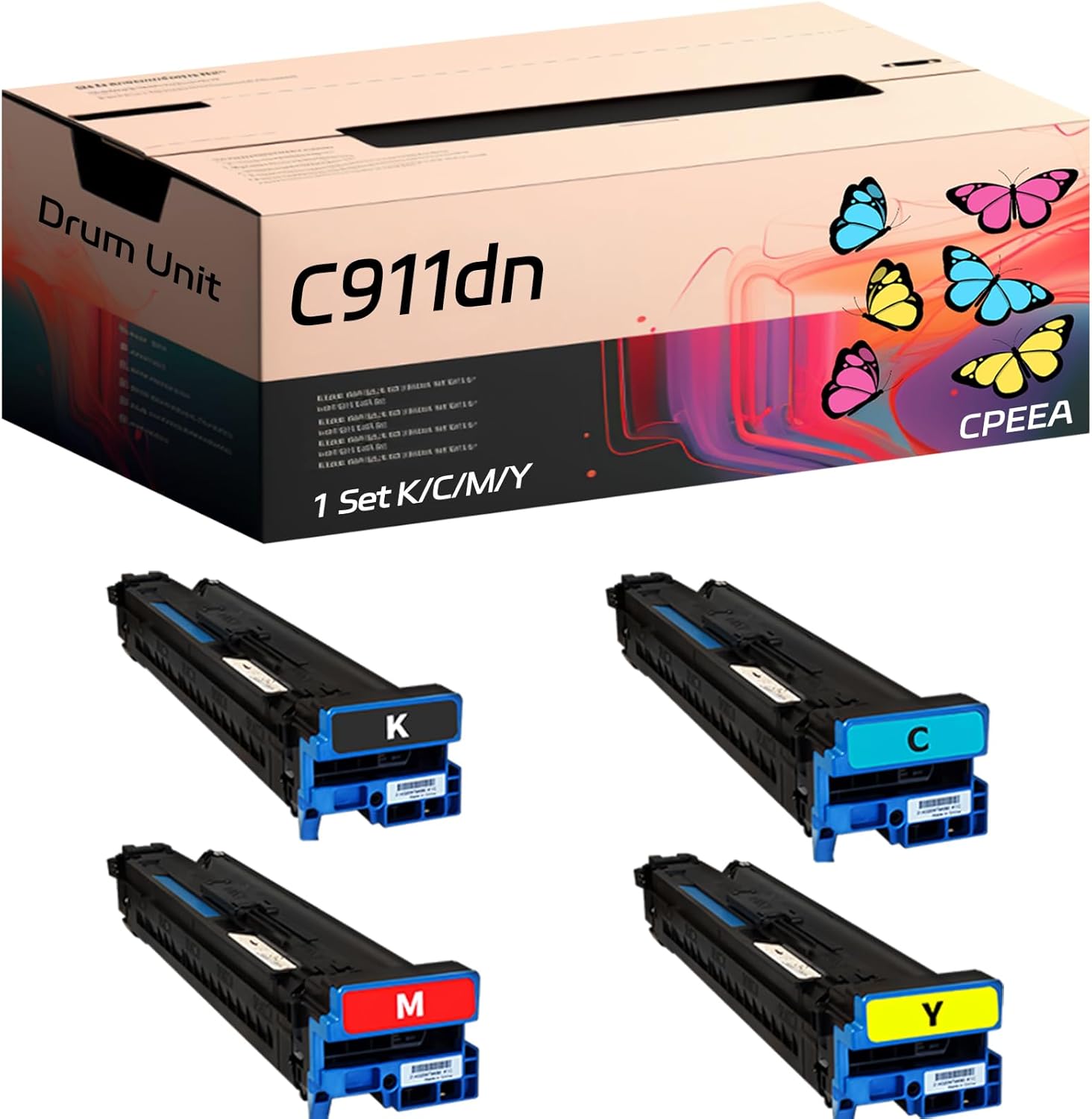Compatible for Okidata OKI C911dn Drum Unit Work for Okidata OKI C911 C911dn C931dn C941dn Printers, with Chip, High Yield 40000 Pages, Clear Printing (Multicolor)