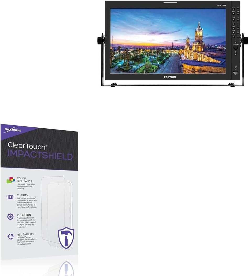 BoxWave Screen Protector Compatible With Postium OBM-U171 - ClearTouch ImpactShield (2-Pack), Impenetrable Screen Protector Flexible Film