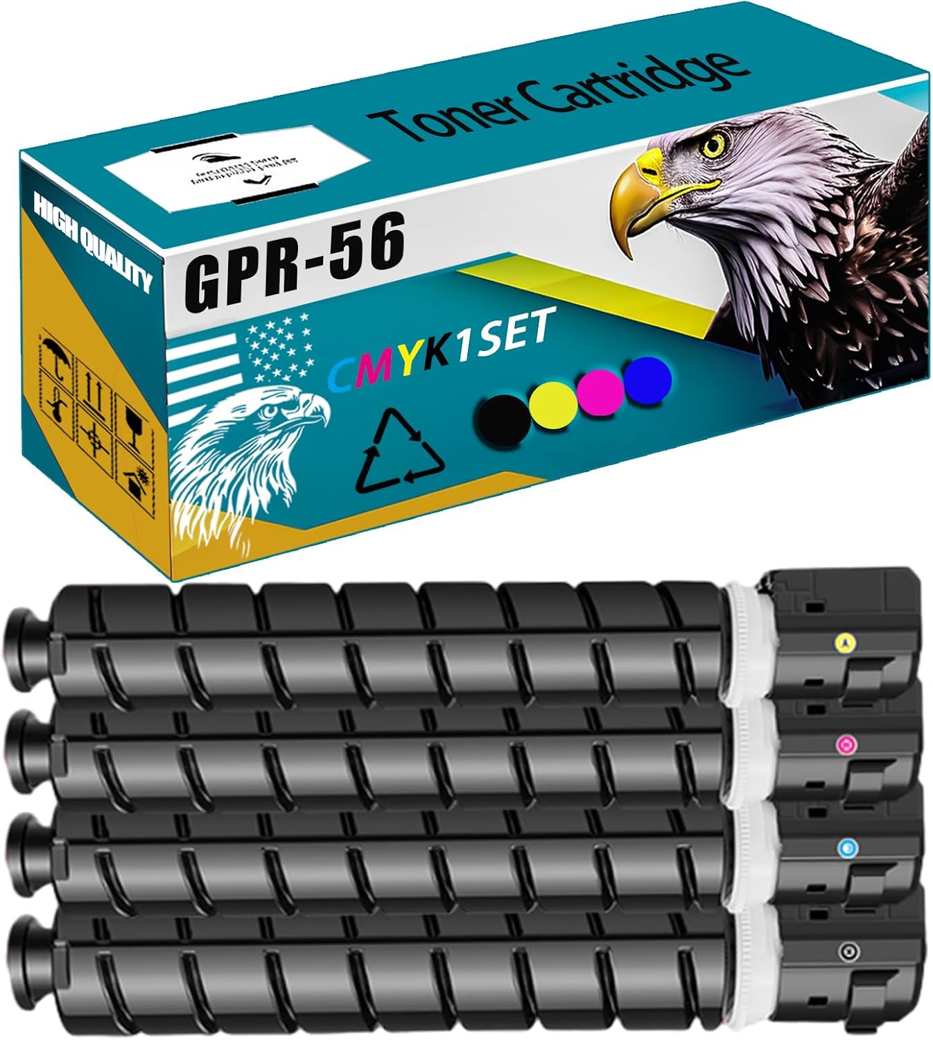 GPR-56 Toner Cartridge Compatible for Canon imageRUNNER Advance C7565i C7565i II C7565i III Printers, High Production Replacement (Multicolor)