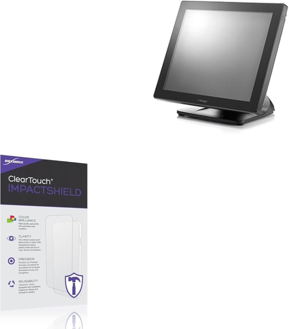 BoxWave Screen Protector Compatible With Posiflex XT3817 - ClearTouch ImpactShield (2-Pack), Impenetrable Screen Protector Flexible Film