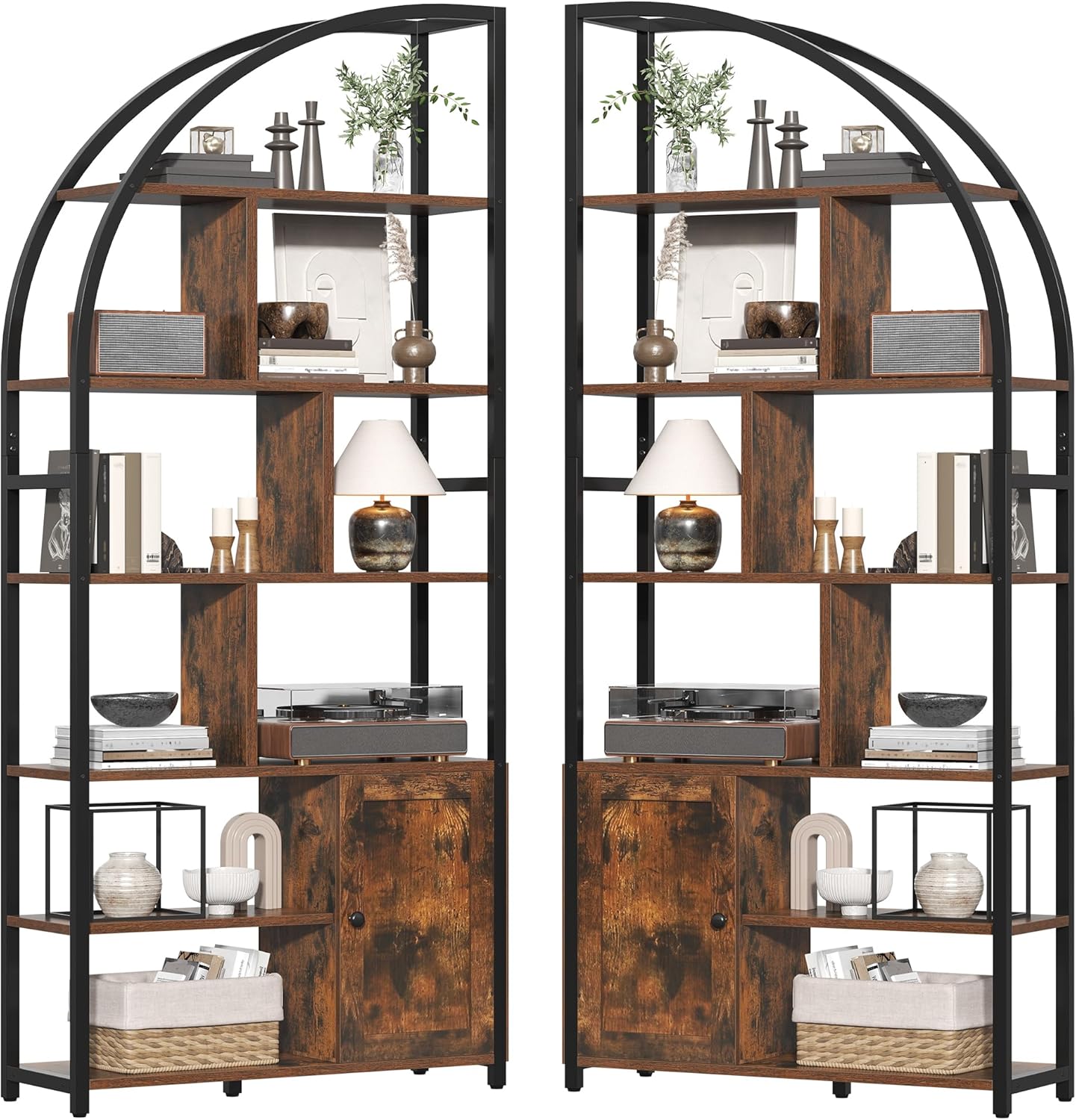 Semoic 6-Tier Bookshelf Set of 2, 71.1