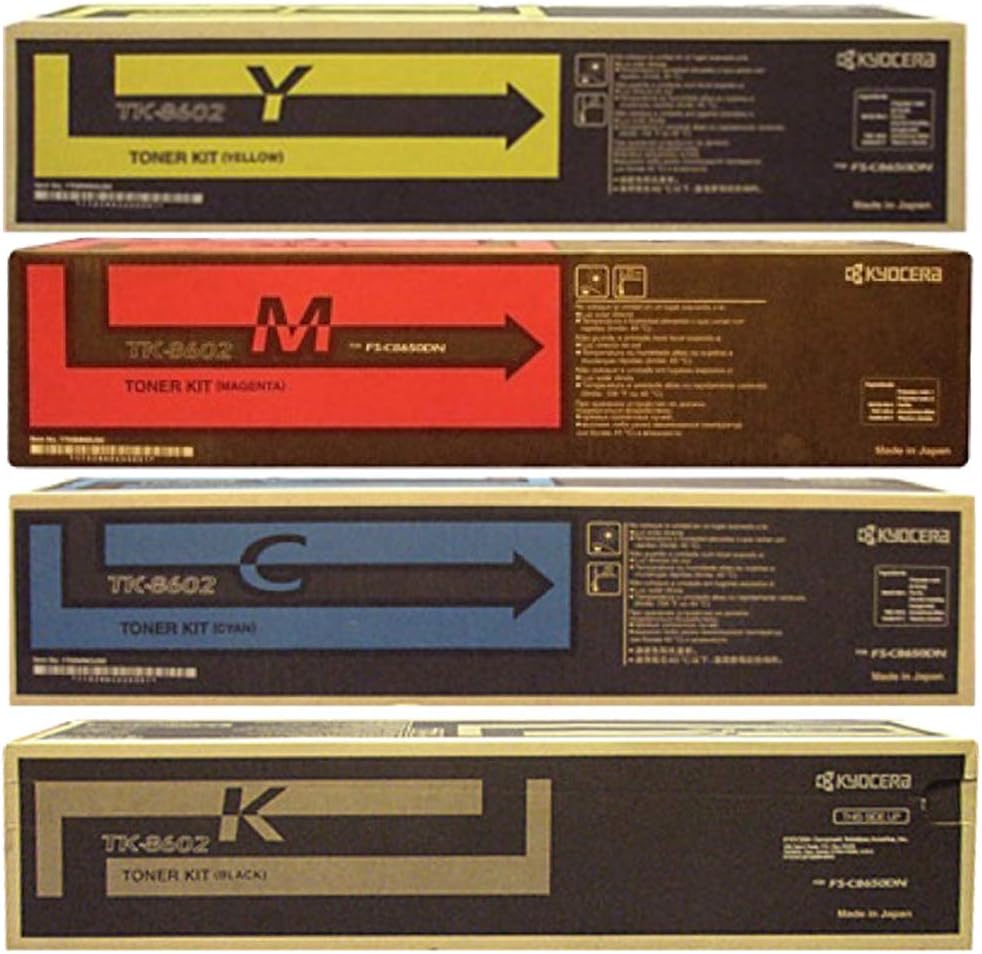 Kyocera TK-8602 Standard Yield Toner Cartridge Set (BK/C/M/Y)