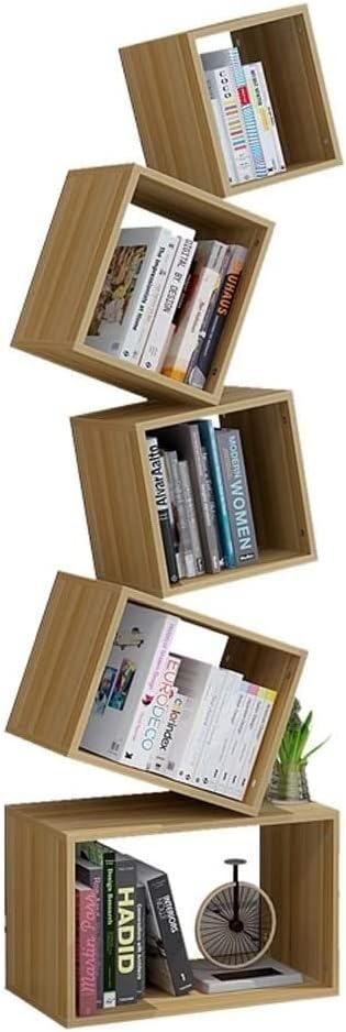 PSLYHTJ Book Shelf Storage Display Simple Suspended Bookshelf Floor Balance Bookcase Display Rack Storage Rack Creative Locker Living Room Bookshelves Bookshelve Storage Rack
