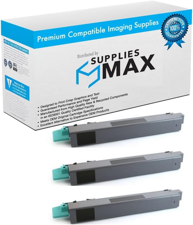 SuppliesMAX Compatible Replacement for Lexmark C925DE/C925DTE Black High Yield Toner Cartridge (3/PK-8500 Page Yield) (C925H2KG_3PK)