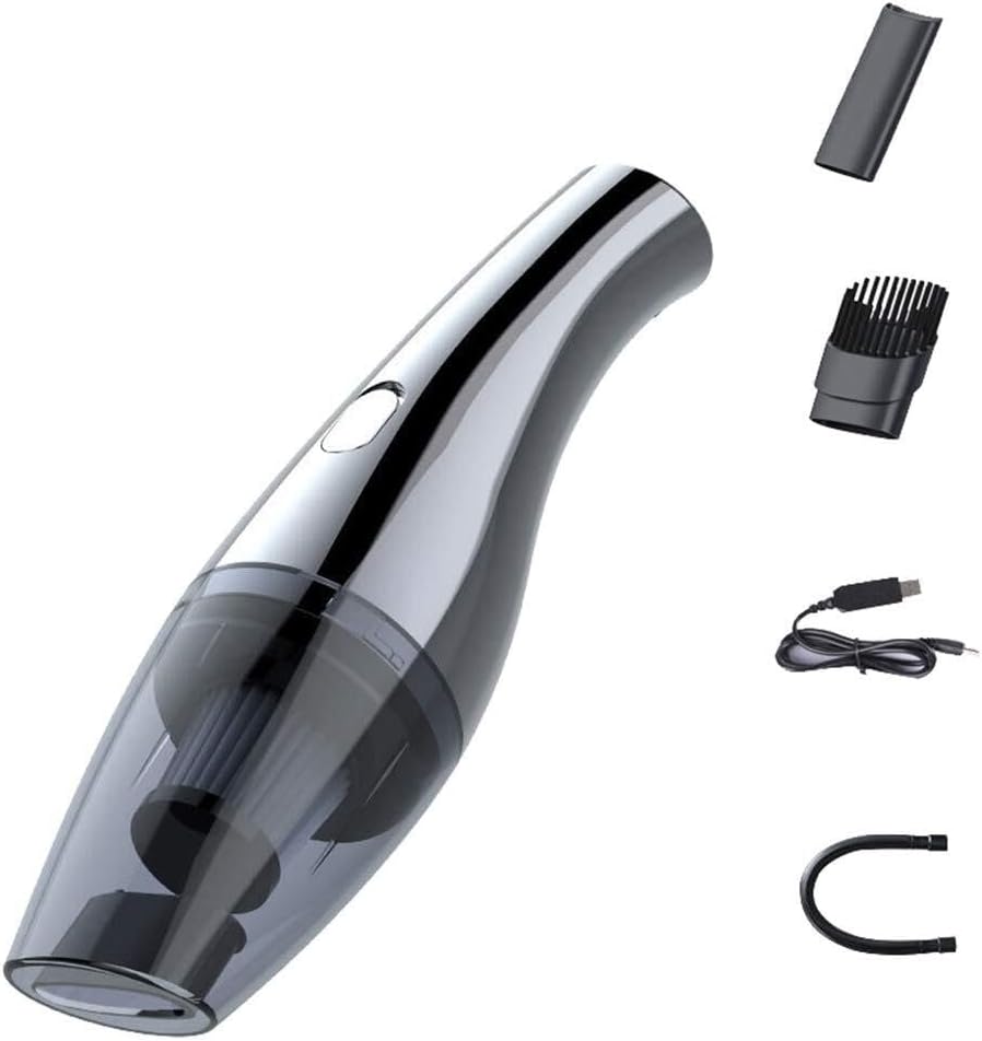 Handheld Vacuum Cordless, Handheld Vacuum Cleaner Cordless, 6000Pa Powerful Suction Hand Vacuum Cleaner with HEPA Filter, Handheld Car Vacuum Portable Rechargeable for Car, Home and Office