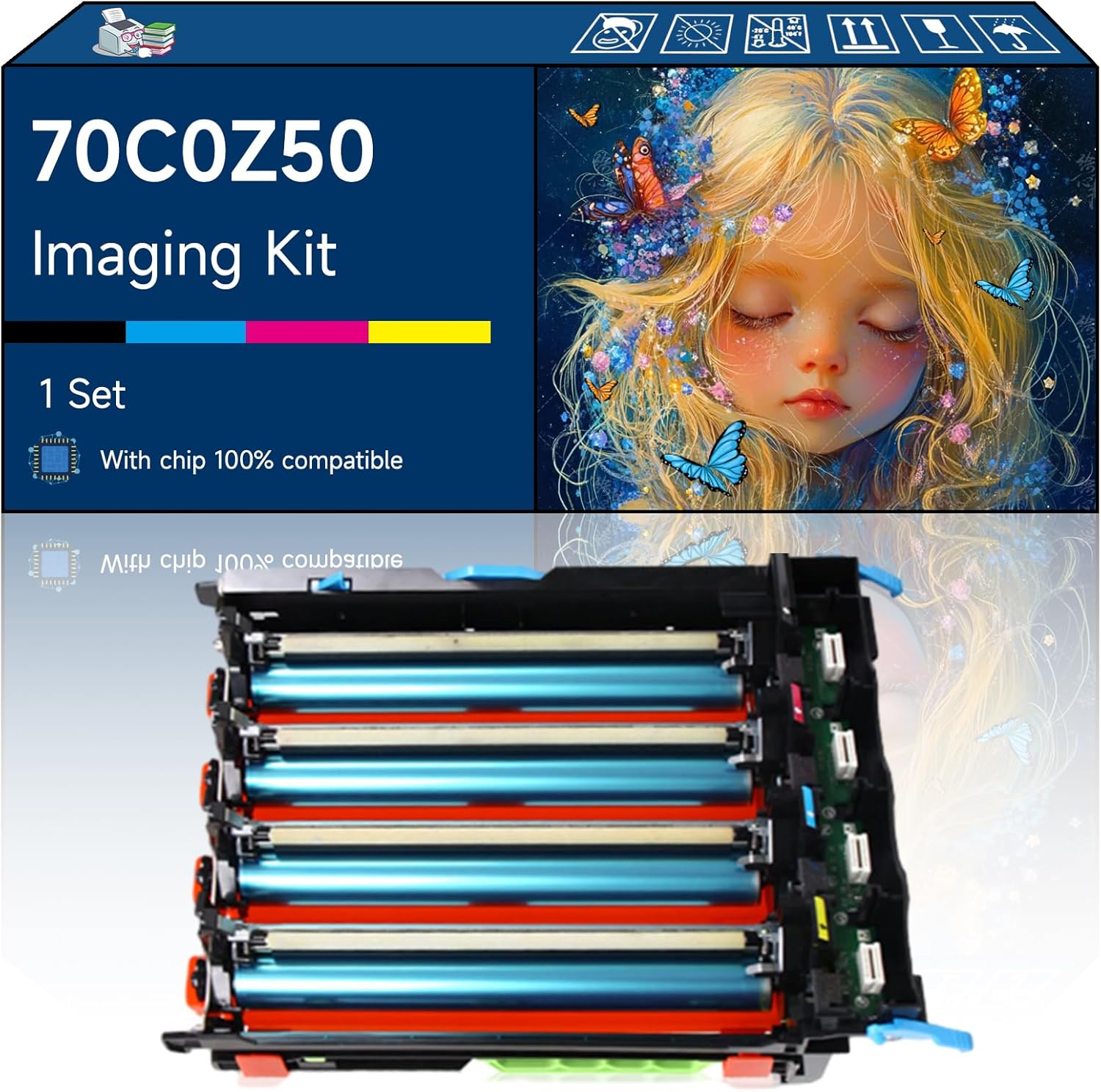 Tontxxe 70C0Z50 Imaging Kit Compatible with Lexmark CS510de CS510dte CX310dn CX310n CX410de Printers (1 Set)