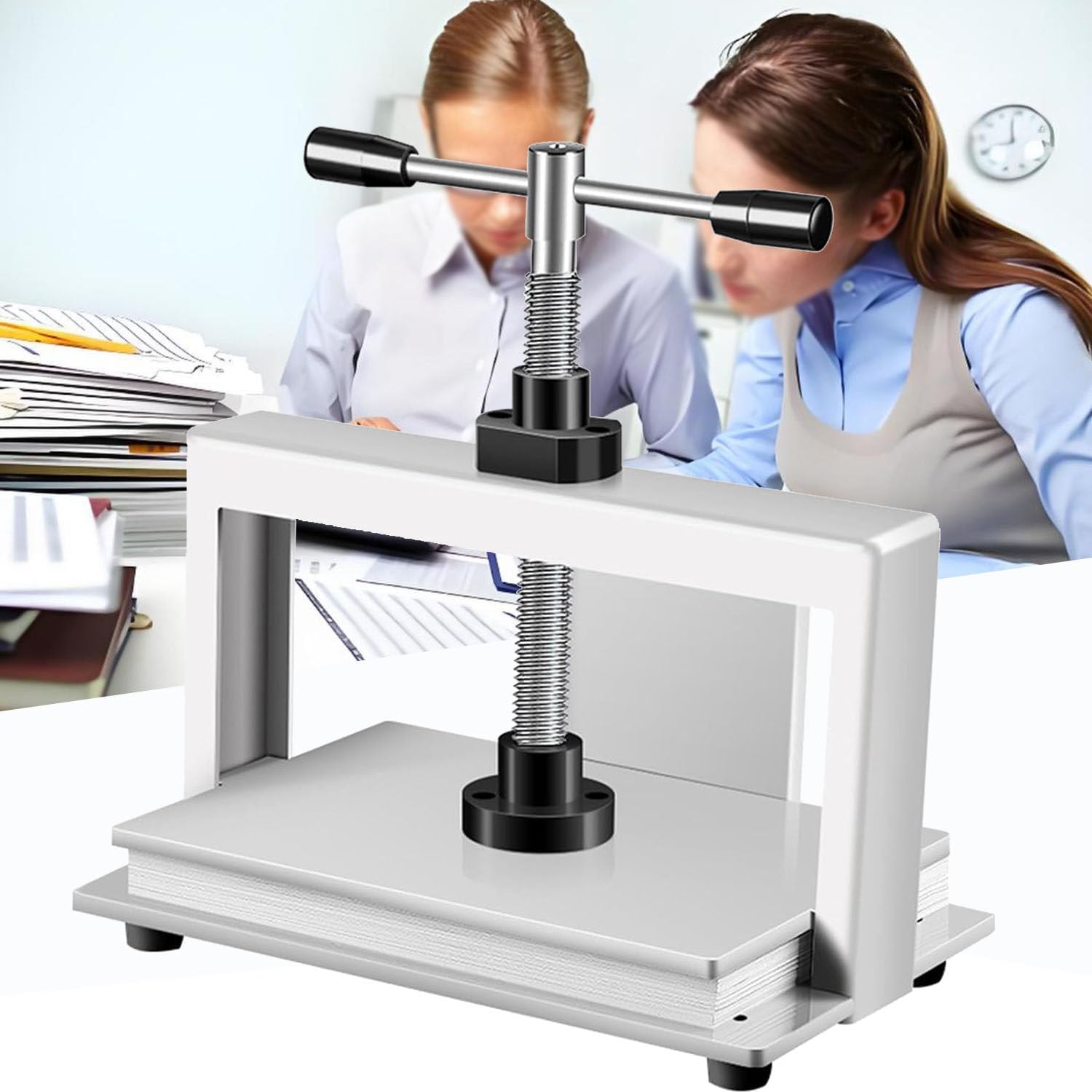 A4/A3 Bookbinding Press Machine,Papermaking Book Notes Invoice Flattening Machine Press Bookbinder,Manual Paper Flattening Machine,A4