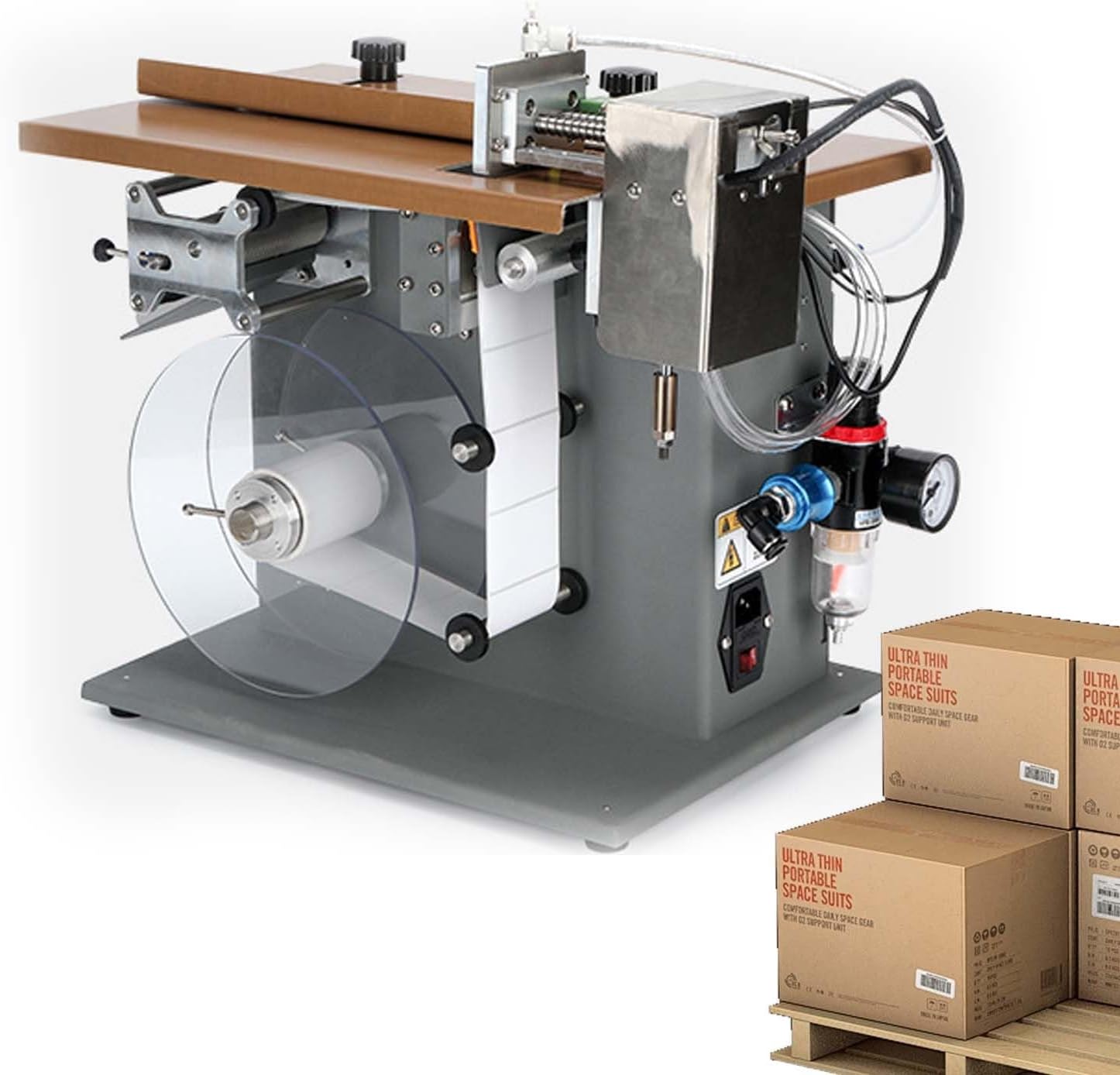 CUTANGELAR Versatile Multi-Industry Labeler, Professional Flat Application Machine, Handles Electronics, Toys. Provides an Affordable, Labeling Solution Without Full Automation Costs.